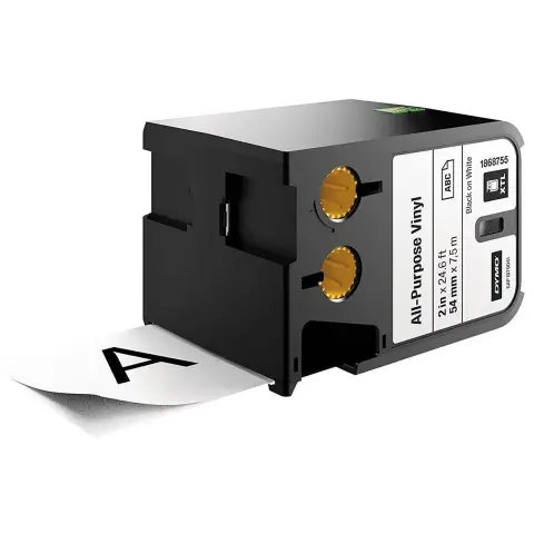 DYMO XTL taĹ›ma winylowa trwaĹ‚a (54 mm),  Czarna na biaĹ‚ym 7m dĹ‚ugoĹ›ci